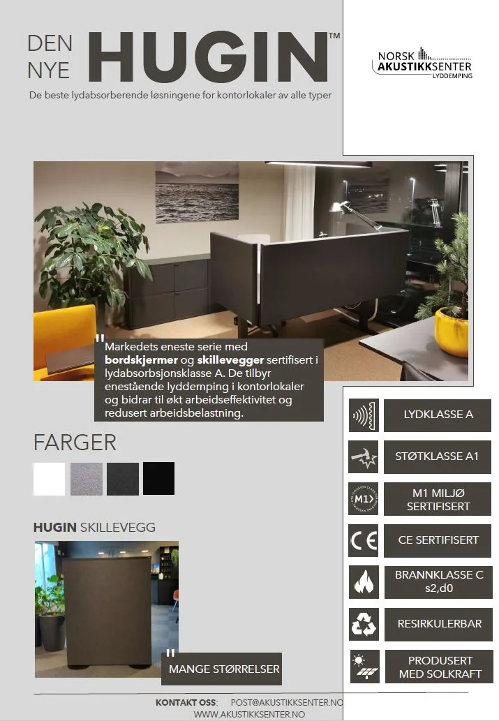 Hugin™ lyddempende bordskjerm - Bilde 4
