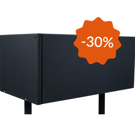 Hugin™ soundproofing table screen<span> - </span>Svart, 650 x 800