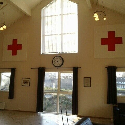 Lyddæmpende skiver med indretning hos Kverneland Røde Kors
